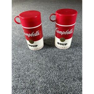 Pair Campbell's Soup Can-tainer Insulated Container 11.5 oz 1998 Thermos